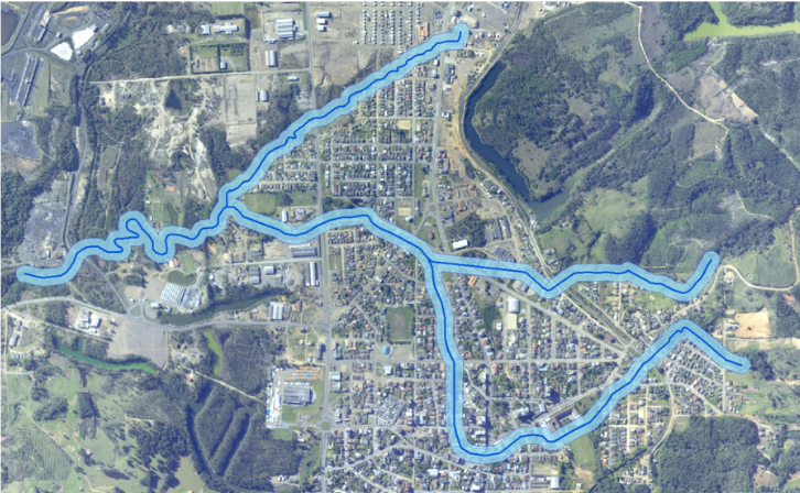 Mapa dos rios