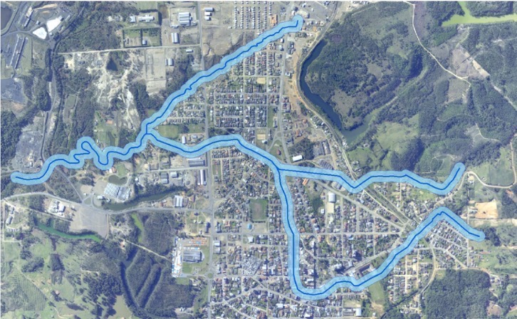 Mapa dos rios